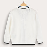 Button cardigan with pocket - black