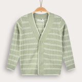 Cable Knit Cardigan with Buttons - Mint 