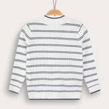 Cable Knit Cardigan with Buttons - Navy 