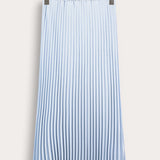 Satin midi skirt - light blue