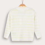 Cable Knit Cardigan with Buttons - Yellow 