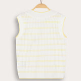 Cable Knit Cardigan with Buttons - Yellow 