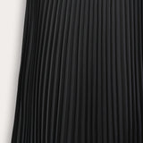 Satin midi skirt - black