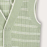 Cable Knit Cardigan with Buttons - Mint 
