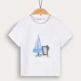 Baby shirt with print - light blue 