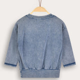 Pocket-like wash shirt - blue