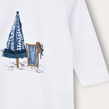 Model shirt with print - Navy 