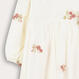 Embroidered flower dress - pink