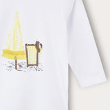 Model shirt with print - yellow 