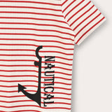 Striped shirt with print - red 