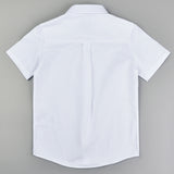 Short button-down shirt - white