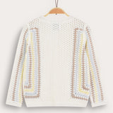 Retro Crochet Cardigan - Blue