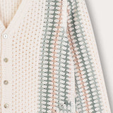 Retro Crochet Cardigan - Navy