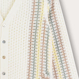 Retro Crochet Cardigan - Beige