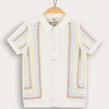 Retro Crochet Knit - Beige