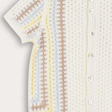 Retro Crochet Knit - Blue