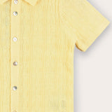 Button-down knit shirt - yellow