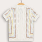 Retro Crochet Knit - Blue