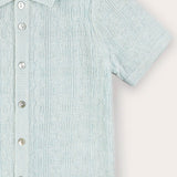 Button-down knit shirt - mint