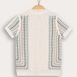 Retro Crochet Knit - Navy