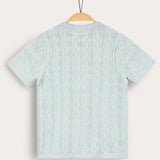 Button-down knit shirt - mint