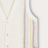 Retro Crochet Vest - Blue