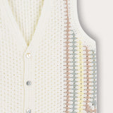 Retro Crochet Vest - Beige
