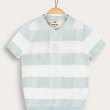 Checkered knit shirt - mint