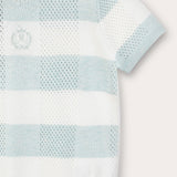 Checkered knit shirt - mint
