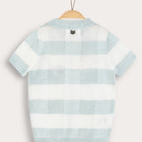 Checkered knit shirt - mint