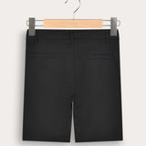 Pocket Button Pants - Black