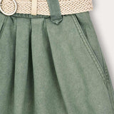 Denim skirt - green