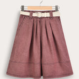 Denim skirt - purple