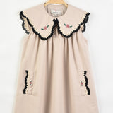 Sailor Collar Pinafore - Beige