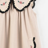 Sailor Collar Pinafore - Beige