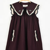 Sailor Collar Dress - Purple