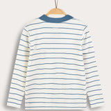 Polo shirt with collar - blue