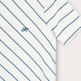 Diagonal Striped T-Shirt - Blue