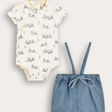 Set: Printed shirt + jeans - blue