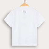 Embroidered T-shirt - White/Blue