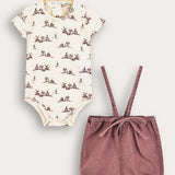 Set: Printed shirt + jeans - purple