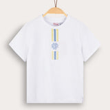Embroidered T-shirt - White/Yellow