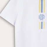 Embroidered T-shirt - White/Yellow