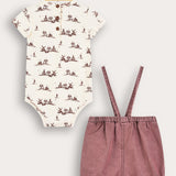 Set: Printed shirt + jeans - purple