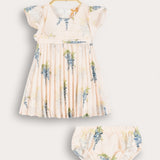 Floral Fleece Dress - Blue
