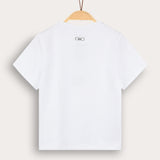 Model shirt with print - blue 