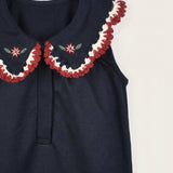Sailor Collar Jumpsuit - Navy