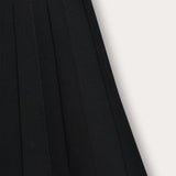 Pleated knit skirt - black