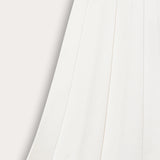 Pleated knit skirt - cream