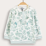 Provence Print Hoodie - Mint